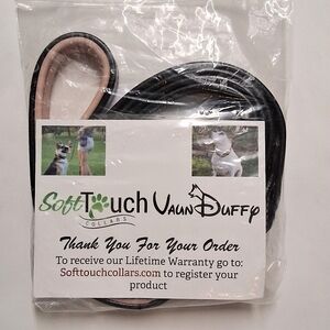 Soft Touch Black and Light Pink Dog Collar NWT